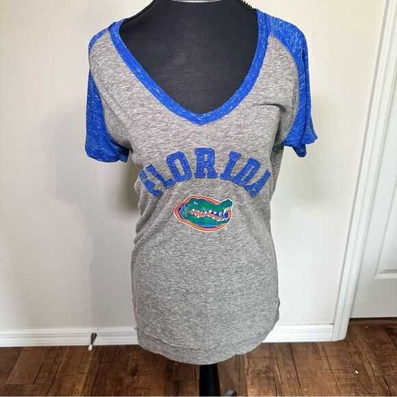 Florida Gators Women’s Gray V-Neck Jersey Top L - Picture 1 of 5